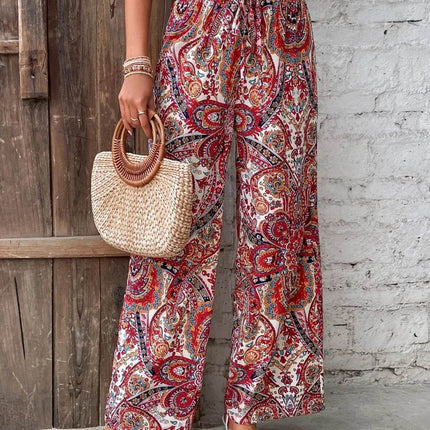 Printed Wide Leg Pants - MimiStylez