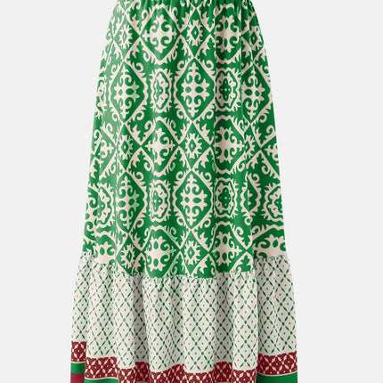 Geometric Elastic Waist Maxi Skirt - MimiStylez