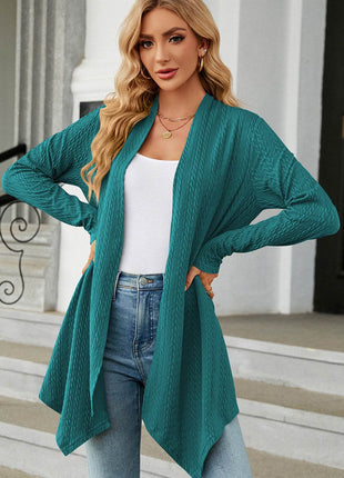 Open Front Long Sleeve Cardigan - MimiStylez