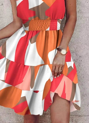 Paisley Print Halter Neck Mini Dress - MimiStylez