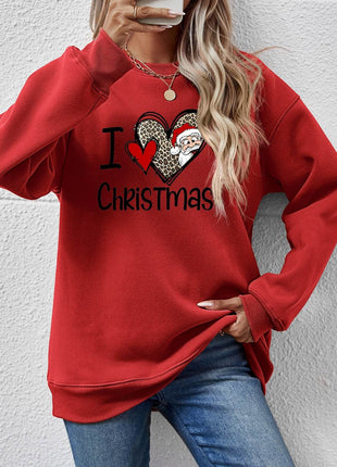 CHRISTMAS Graphic Round Neck Sweatshirt - MimiStylez