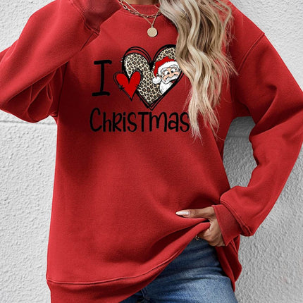 CHRISTMAS Graphic Round Neck Sweatshirt - MimiStylez