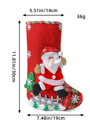 Linen Christmas Tree Gift Bag Ornaments