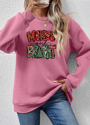 MERRY AND BRIGHT Long Sleeve Sweatshirt - MimiStylez