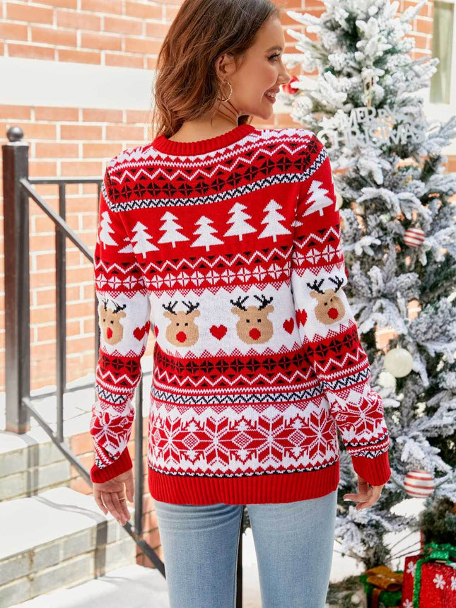 Christmas Round Neck Sweater - MimiStylez