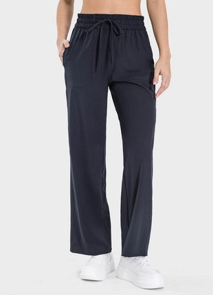 Drawstring Pocketed Active Pants - MimiStylez