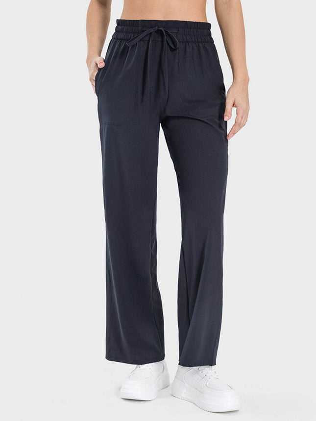 Drawstring Pocketed Active Pants - MimiStylez