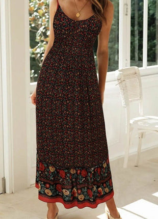 Printed Maxi Cami Dress - MimiStylez