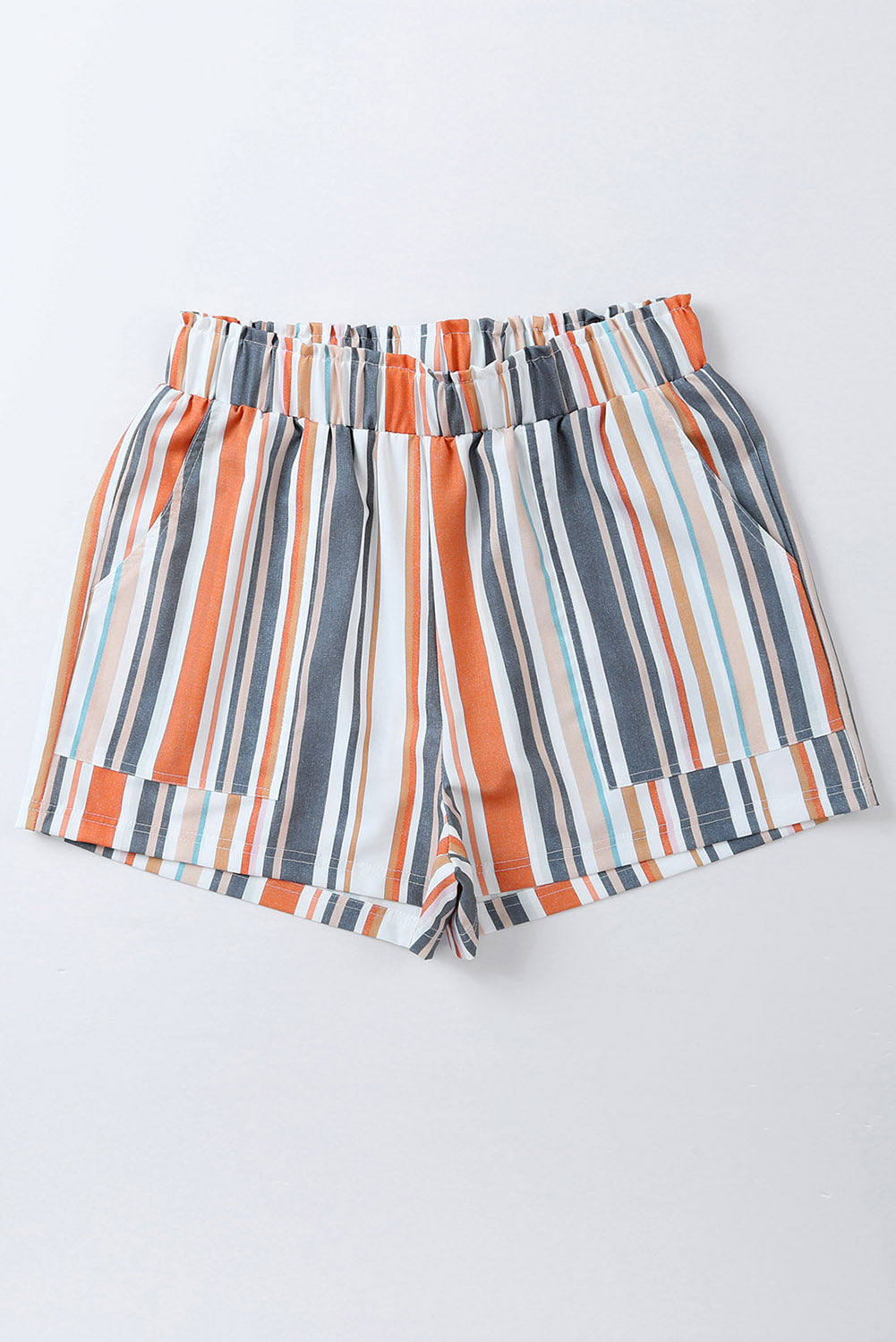 Shorts a rayas con cintura elástica