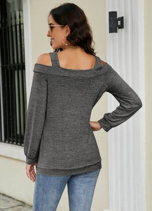 Cutout Cold-Shoulder Top - MimiStylez