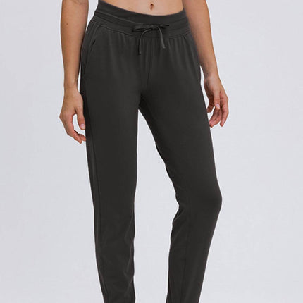 Double Take Tied Joggers with Pockets - MimiStylez