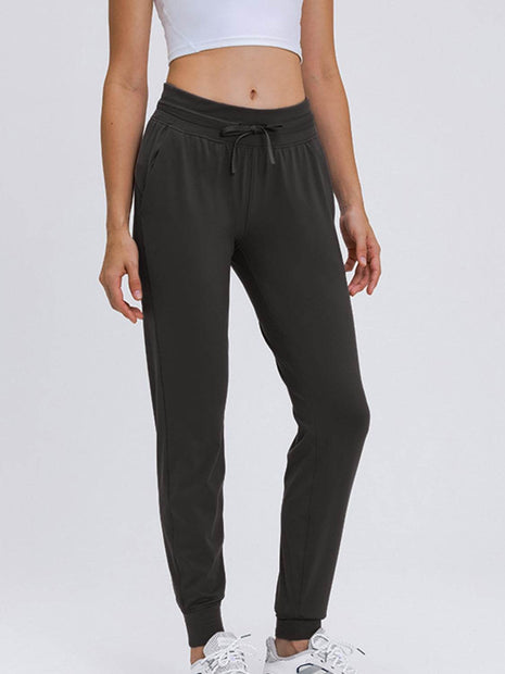 Double Take Tied Joggers with Pockets - MimiStylez