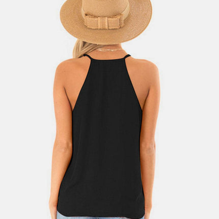 Full Size Surplice Spaghetti Strap Top - MimiStylez