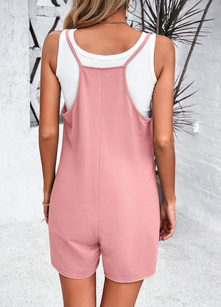 Spaghetti Strap Romper with Pockets