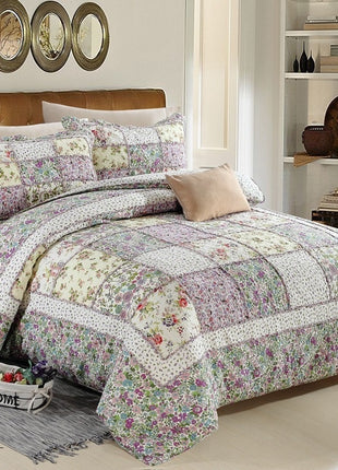 Washed Pure Cotton Thickened Non-slip Pure Cotton Quilt Three-piece Set