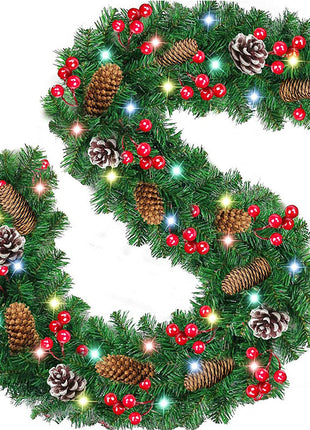 Christmas Decorated Garland Pre Lit