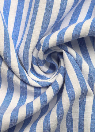 Striped Half Sleeve Mini Shirt Dress - MimiStylez