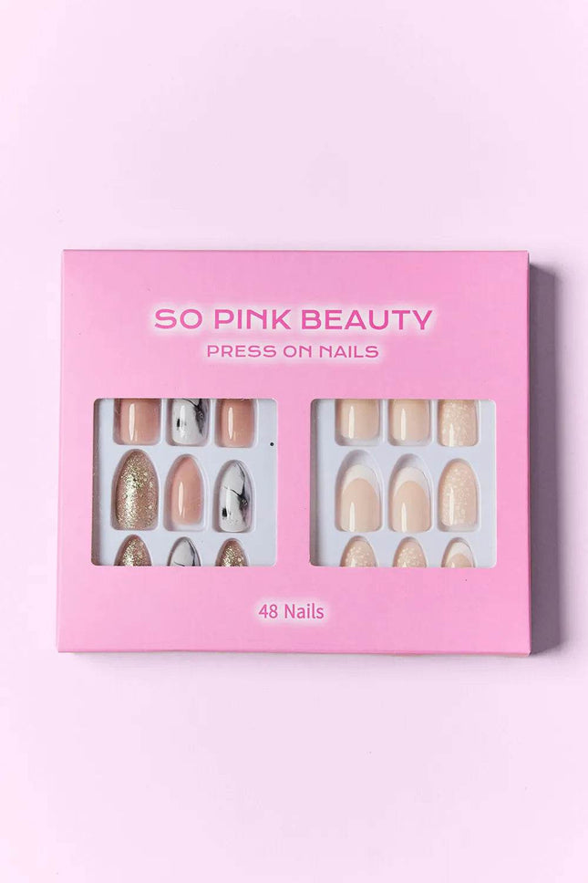 SO PINK BEAUTY Press On Nails 2 Packs - MimiStylez