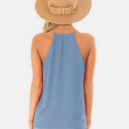 Full Size Surplice Spaghetti Strap Top - MimiStylez