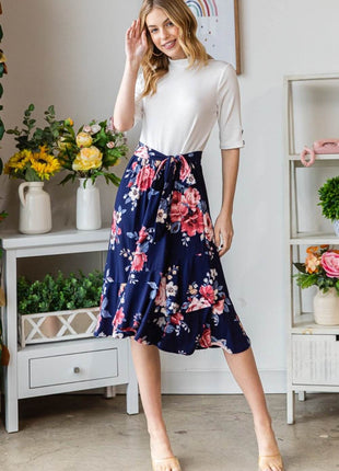 Reborn J Floral Wrap Ruffled Skirt - MimiStylez