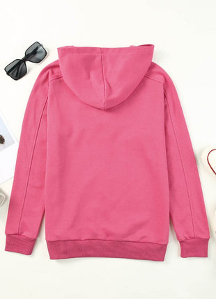 Lace-Up Dropped Shoulder Hoodie - MimiStylez