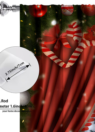 2PCs Christmas Curtain 3D Printing