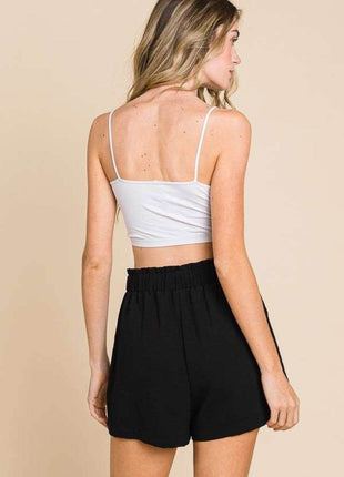 Culture Code High Waist Paper bag Shorts - MimiStylez