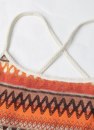 Perfee Backless Square Neck Mini Knit Dress - MimiStylez