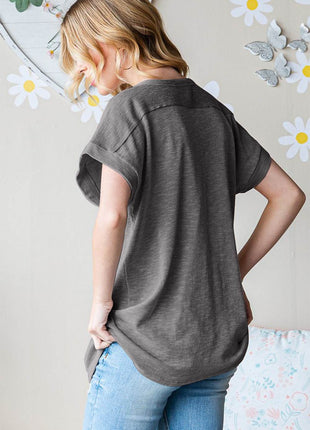 Heimish Full Size Short Sleeve Round Neck T-Shirt - MimiStylez