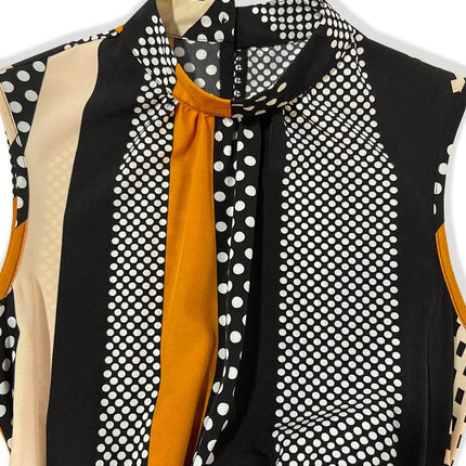 Tied Color Block Sleeveless Romper - MimiStylez
