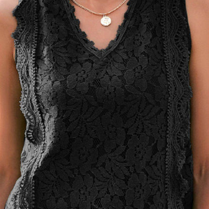 Lace V-Neck Tank - MimiStylez