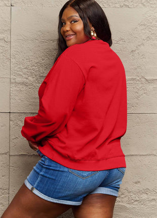 Simply Love Full Size MERRY AND BRIGHT Graphic Sweatshirt - MimiStylez