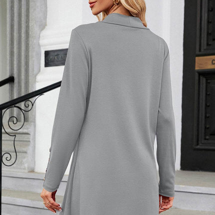 Open Front Long Sleeve Cardigan - MimiStylez