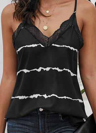 Lace Detail V-Neck Cami - MimiStylez