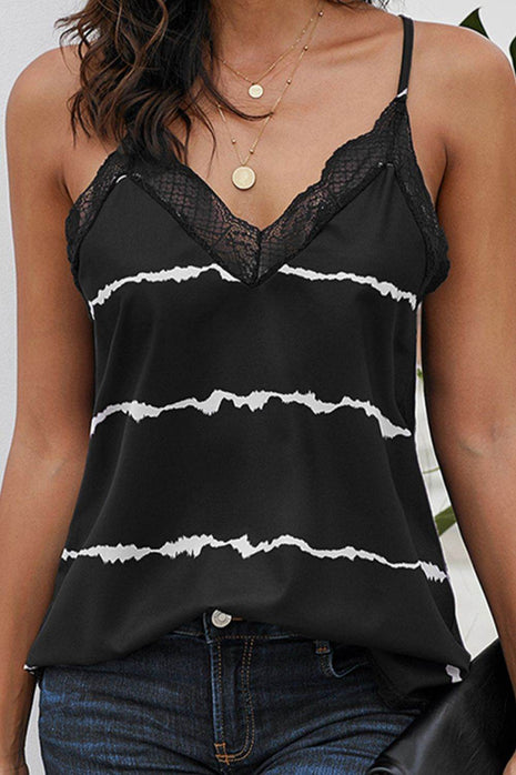 Lace Detail V-Neck Cami - MimiStylez