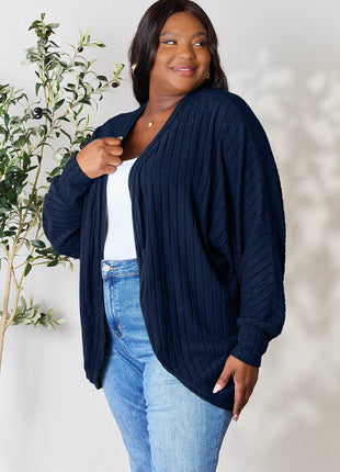 Basic Bae Full Size Ribbed Cocoon Cardigan - MimiStylez