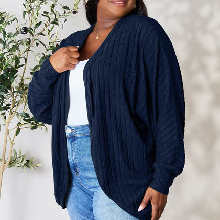 Basic Bae Full Size Ribbed Cocoon Cardigan - MimiStylez