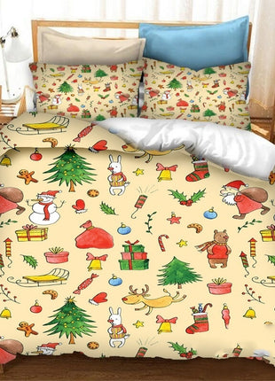 Christmas Printed Polyester Duvet Set