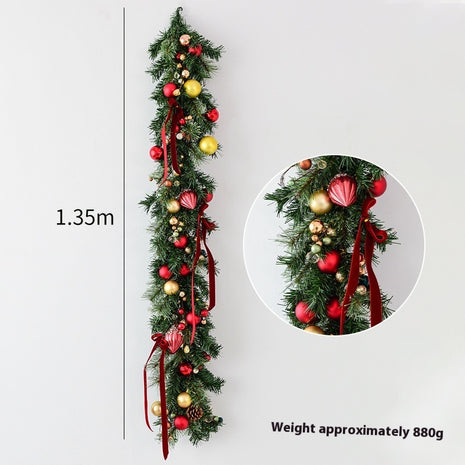 4.5FT Christmas Garland Wall Hanging Decoration - Pre Decorated, Unlit
