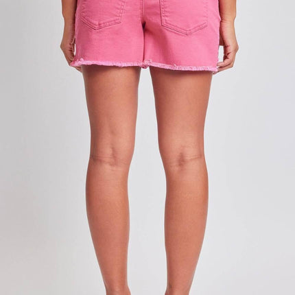 YMI Jeanswear Full Size Drawstring Raw Hem Shorts - MimiStylez