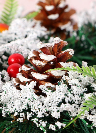 Christmas Flocked Wreath Decoration 20CM, 30CM, 40CM