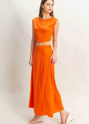 HYFVE Sleeveless Top and Maxi Skirt Set - MimiStylez