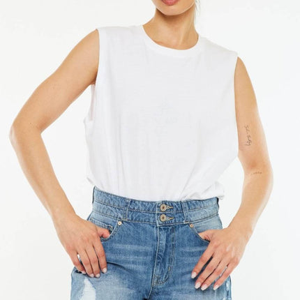 Kancan Full Size High Rise Raw Hem Denim Shorts - MimiStylez
