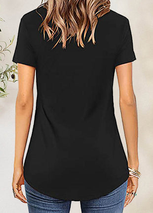 Crisscross Short Sleeve T-Shirt - MimiStylez