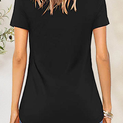 Crisscross Short Sleeve T-Shirt - MimiStylez