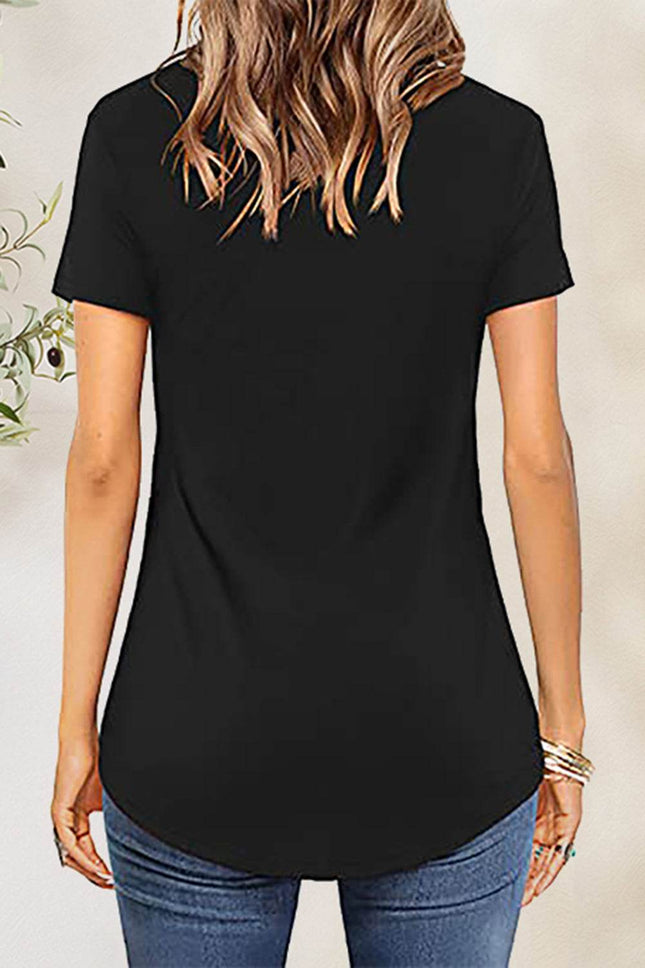 Crisscross Short Sleeve T-Shirt - MimiStylez