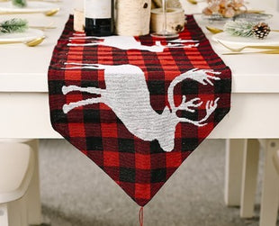 Christmas decorations knitting cloth table decor