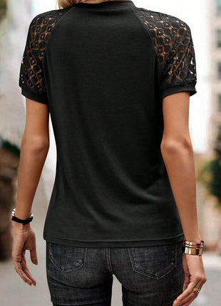 Round Neck Short Sleeve T-Shirt - MimiStylez