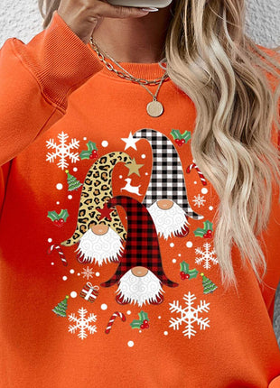 Faceless Gnomes Graphic Drop Shoulder Sweatshirt - MimiStylez