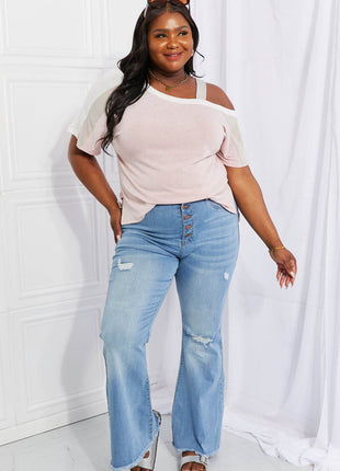 Andree by Unit Full Size Something Simple Cold Shoulder Tee - MimiStylez